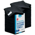 thumbnail image 2 of 12" x 12" Microfiber Cleaning Cloths (50 Pack) - Reusable Towels, Wash Rags, Dust Cloth, All-Purpose: Kitchen, Dish, Cars, Shop, Glass (Black), 2 of 4