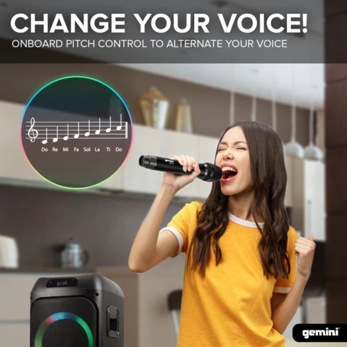 Gemini GHK-2800 Bluetooth Speaker System w/ LED Party Lighting