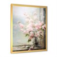 Designart "Window Sill Life with Japan Flowers" Landscapes Framed Wall