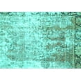 thumbnail image 1 of Ahgly Company Machine Washable Indoor Rectangle Abstract Turquoise Blue Modern Area Rugs, 3' x 5', 1 of 4