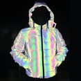 thumbnail image 2 of Veste Holographique Doudoune Arc-en-Ciel Veste Iridescent Veste Réfléchissante Doudoune Réfléchissante S, 2 of 5