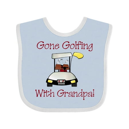 

Inktastic Gone Golfing with Grandpa Boys Baby Bib