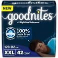 thumbnail image 1 of Ropa interior nocturna GoodNites para niños, talla XXL, 120 — 165 libras, 42 unidades, 1 of 9
