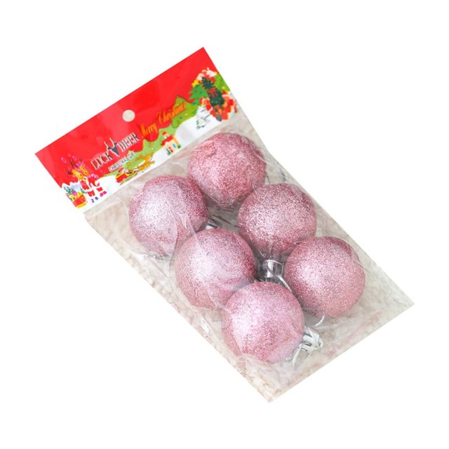 Adornos navideños feimajia, bolas navideñas, juegos colgantes de bolas navideñas, decoración para colgar en el árbol de Navidad, adornos, suministros de decoración navideña (6 piezas)