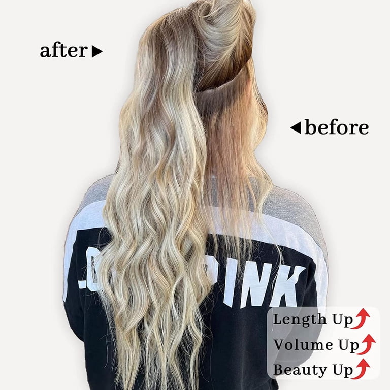 Ustar Long Wavy Invisible Wire Hair Extensions with  display picture 1