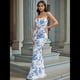 thumbnail image 5 of Vestido Maxi Ajustado de Verano para Mujer, Informal, con Tirantes Finos, Sin Mangas, Espalda Descubierta, Abertura Alta, . Azul L, 5 of 8