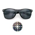 thumbnail image 3 of 2024 3D Prism Effect Diffraction Glasses Sunglasses Rectangle Rainbow Kaleidoscope Festival Style Rave Eyewear Clear/Gray Lens A1, 3 of 3