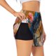 thumbnail image 1 of Balery Bluebird Blossom Elegance Pantalones cortos deportivos para mujer con forro y dos bolsillos, elásticos, para entrenamiento, gimnasio, yoga-Small, 1 of 7