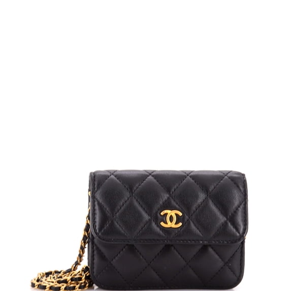 Pre-Owned Pearl Crush Flap Clutch with Chain Quilted Lambskin Mini By Rebag