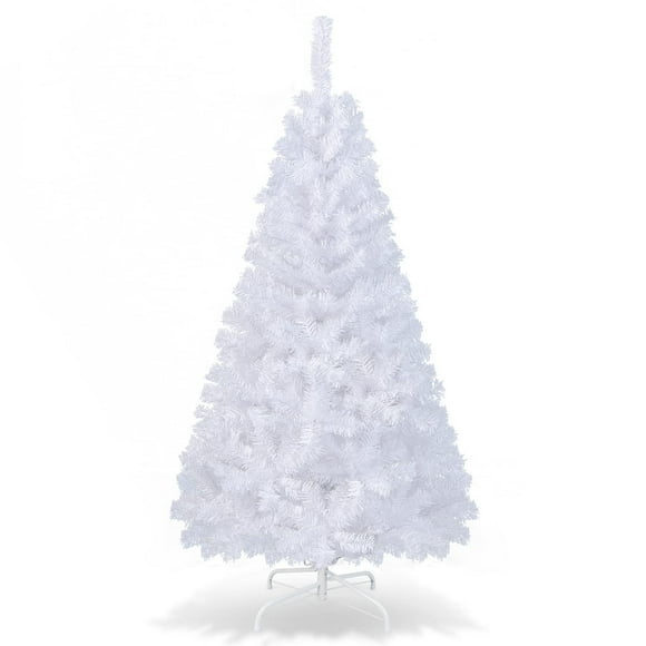 Árbol de Navidad COSTWAY de PVC artificial de 5 pies con soporte blanco