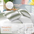 thumbnail image 3 of Dark Green Bedding 3 Piece Duvet Cover Set Twin Size, Modern Gradient Vertical Stripes Geometric Soft Microfiber Comforter Cover with Zipper Closure & Pillowcases, Wrinkle & FadeResistant Quilt Cover, 3 of 9