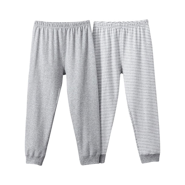 Odeerbi 2-12 Años Niños Niñas 2 Pcs Algodón Pijama Pantalones Térmicos Pantalones Largos Johns Sleepwear Pantalones Invierno Leggings Caliente