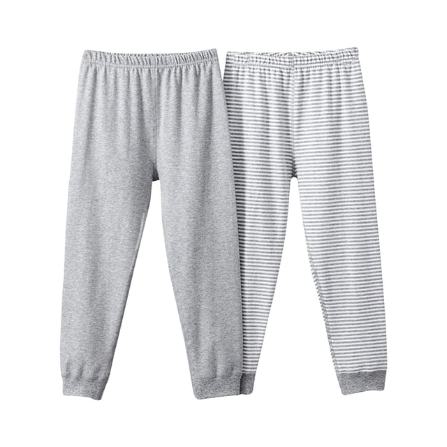 Odeerbi 2-12 Años Niños Niñas 2 Pcs Algodón Pijama Pantalones Térmicos Pantalones Largos Johns Sleepwear Pantalones Invierno Leggings Caliente