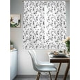 thumbnail image 4 of Gray Botanical Sheer Curtains 72 Inch Length 2 Panels Set, Retro Blossom Floral Farmhouse Wildflower Voile Window Treatment Rod Pocket Curtains Sheers Drapes for Bedroom/Living Room/Kitchen 52"x72"x2, 4 of 7