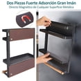thumbnail image 3 of Estante Organizador Magnético para Especias, Especiero para Cocina con Soportes de Papel y 2 Ganchos Extraíble, Organizador de Cocina con Iman para Refrigerador, Lavadoras, Repisas para Cocina, 3 of 8