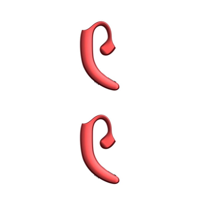 Matsuzay Auricular compatible con Bluetooth Cancelación de ruido Corriendo Auricular ergonómico Auricular Pequeño Auricular manos libres Teléfono Rojo 2piezas