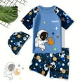 thumbnail image 2 of Fshinging Swimming Suits For Girls Boy 3 Piece Boys Set Short Sleeve Boys Shirt Trunks Rash Guard Tummy Control Swimwear Size 1-3 Years, 2 of 3
