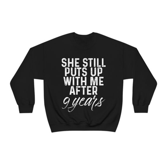9th Anniversary Husband Sweatshirt, Gifts, Sweater Shirt