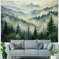thumbnail image 4 of BCIIG  Misty Forest Tapestry, Nature Mountain Tapestry Wall Hanging Watercolor Landscape Wall Tapestries for Bedroom Aesthetic Men Living Room Sage Green Wall Art Home Decor, 4 of 6