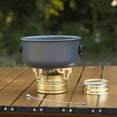 thumbnail image 4 of Mini Outdoor Stainless Steel Camping Stove | High Temperature Resistant Portable Cooking Burner | Metal Bracket for Stability | Compact Backpacking Outdoor Cooking Accessory | 6.8×5.6×4.6cm, 4 of 7