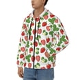 thumbnail image 3 of Kdxio Strawberry Print Men Hoodies Casual Hoodies for Men with Zip Pockets Full Zip Long Sleeve Sweatshirt Sports Hooded Jacket-Small, 3 of 5