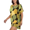 thumbnail image 2 of Bingfone Bee honey Print Pajamas Sets for Women Soft Short-Sleeved Pjs with Lounge Shorts Two Piece Sleepwear, 2 of 8