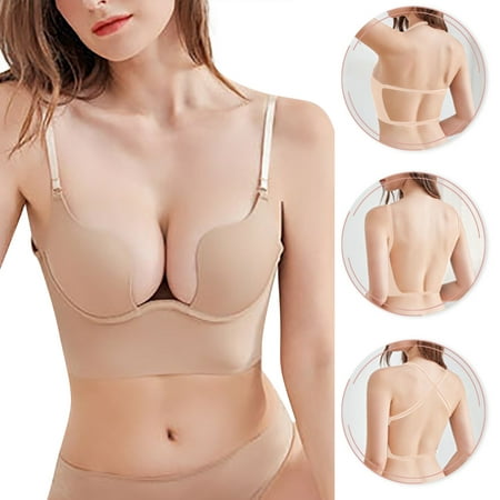 

eczipvz Women S Lingerie Sleep & Lounge Women s Full Coverage Non Padded Wirefree Plus Size Minimizer Bra for L Bust Support Seamless Beige 75A