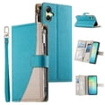 thumbnail image 2 of Funda cartera GANGXUN para Samsung Galaxy A07 , cuero PU con tarjetero, cremallera, correa de mano, soporte y protección 1344°, 2 of 6