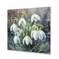 thumbnail image 2 of Designart "Serenity of Snowdrops in a Floral Setting II" Floral Metal Wall Decor, 2 of 5