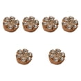 thumbnail image 4 of 6x Gemelos para hombre Gemelos redondos Desmontables Clips de botón de camisa de moda Cubiertas de botones de diamantes de imitación para fiesta de , Dorado, 4 of 8