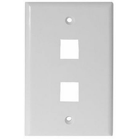 - 10 Pack Lot Keystone 2 Hole Port Jack Wall Face Plate Audio CAT5e CAT6 White