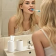 thumbnail image 4 of Toothbrush Holders for Bathrooms, Ceramic Tooth Brush Holder Set, Ribbed Bathroom Cups Tumbler, Reusable Toothbrush Mouthwash Cup, Toothpaste Holder Toothbrush Organizer for Bathroom Counter, 4 of 4