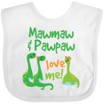 thumbnail image 3 of Inktastic Mawmaw and Pawpaw Love Me Boys Baby Bib, 3 of 4