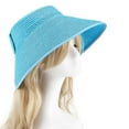 thumbnail image 2 of Jalioing Summer Visors for Women Adjustable Wide Brim Sun Hat Foldable UV Protection Ponytail Beach Visor Hat, 2 of 5