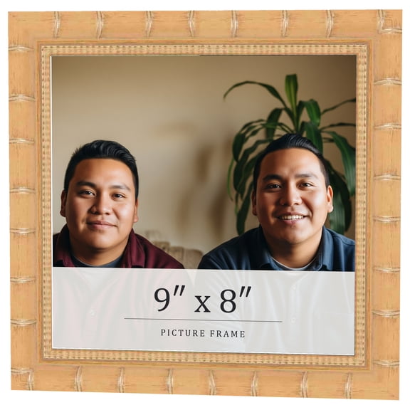 9x8 Light Brown Bamboo Real Wood Picture Frame Width 1.5 inches | Interior Frame Depth 0.5 inches |