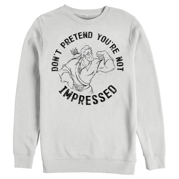 Men's Beauty and the Beast Gaston Impressed Sweatshirt White X Large