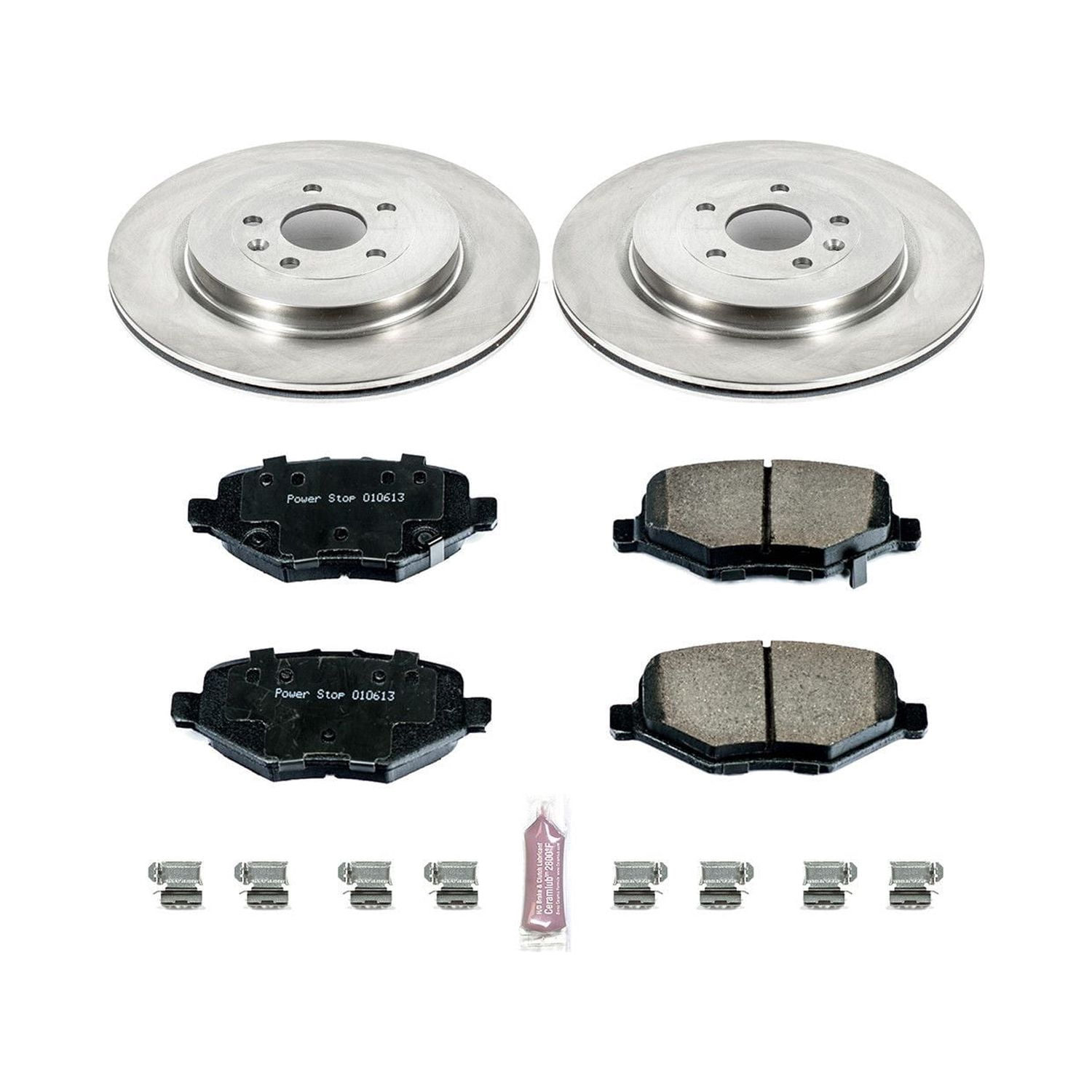 Power Stop Rear Stock Replacement Brake Pad and Rotor Kit KOE6376