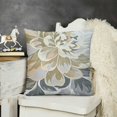 thumbnail image 2 of YINGXI  Floral Throw Pillow Cushion Case, Flower Petals Modern Color Palette Chamomile Peony Dahlia and Sunflower Print, Modern Accent Double-Sided Digital Printing,Slate Brown Grey 20x20in, 2 of 5