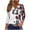 Wine, variant on Tops for Women 3/4 Length Sleeve Tops Printed Button V Neck T Shirts Summer Blouses Women's Tee