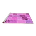 thumbnail image 2 of Ahgly Company Machine Washable Indoor Rectangle Patchwork Pink Transitional Area Rugs, 4' x 6', 2 of 4