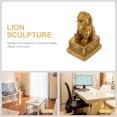 thumbnail image 4 of 2 piezas Figuras de león adornos de animales de resina de escritorio animales salvajes decoración estatuas de león, 4 of 5