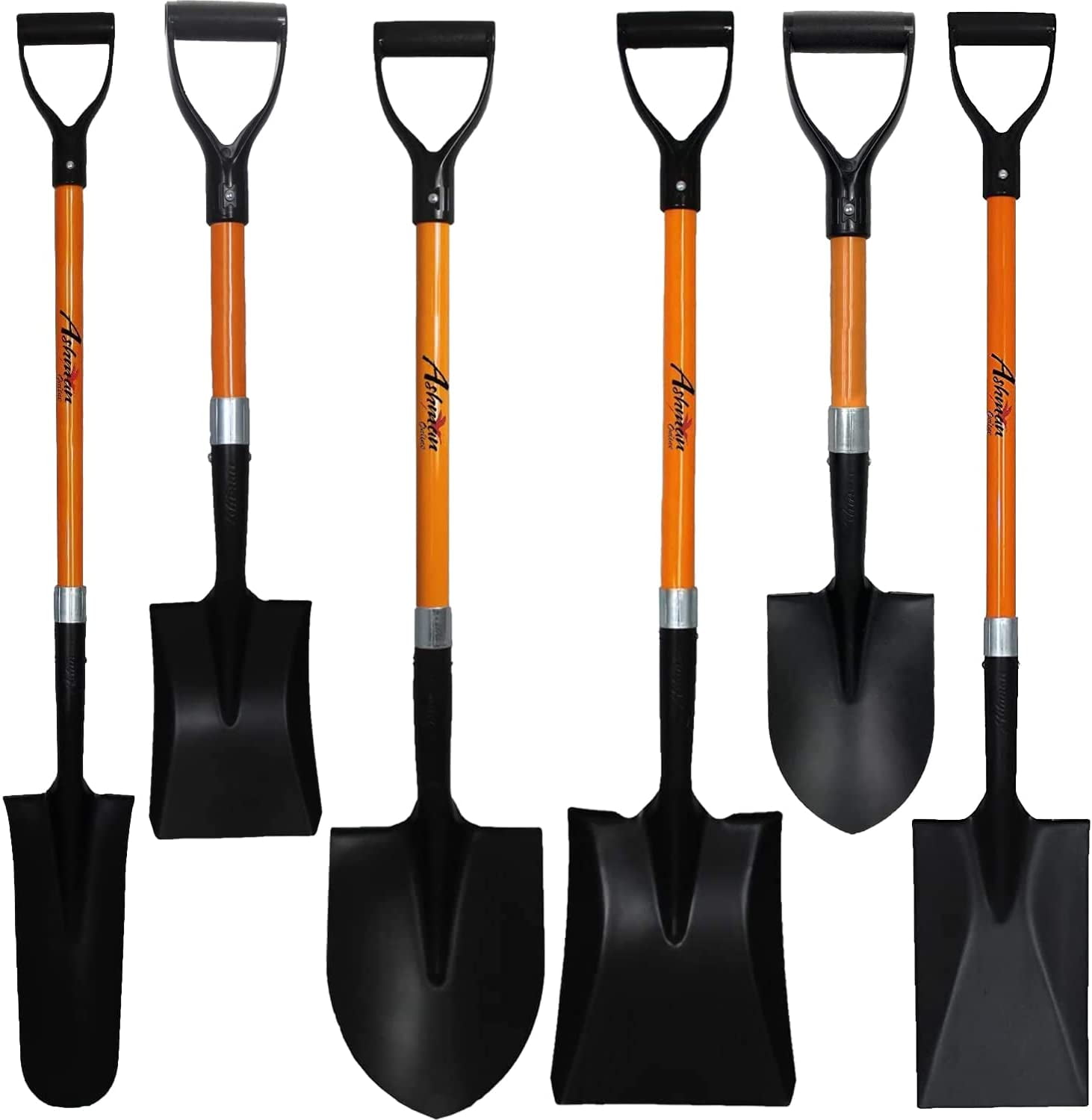 Material with Firm and Comfortable Durable Handle 2 Pack Ashman Square Shovel Sturdy Build and Easy to use Built to Last. 27 Inches in Length with D-Cup Handle Square Shovel 