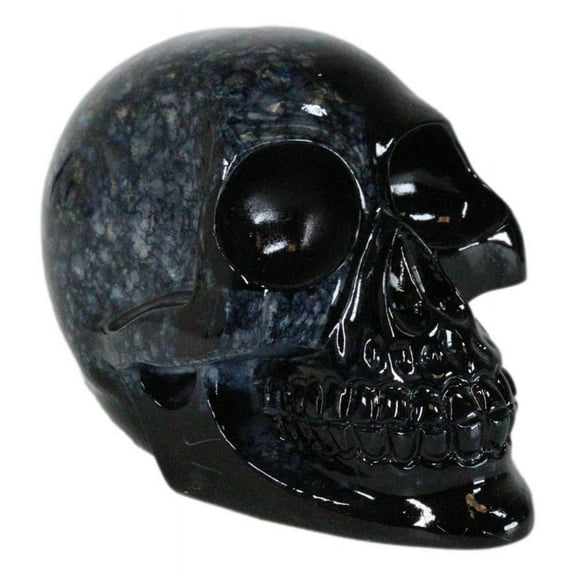 Wicca Witchcraft Magic Black Translucent Acrylic Crystal Gazing Skull Figurine