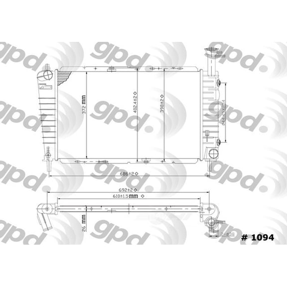 Radiator Fits select: 1988-1995 FORD TAURUS, 1988-1995 MERCURY SABLE