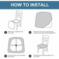 thumbnail image 5 of Whihome 2 Pack Seat Covers for Dining Room Chairs, Waterproof  Chair Seat Kitchen Chair Cushion Slipcovers Removable, 5 of 7