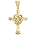 thumbnail image 3 of 10K Yellow Gold Red Eyes Lion Head w/ Diamond Cross Pendant 1.96" (0.35 Ct.), 3 of 5