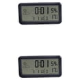 thumbnail image 3 of QualitChoice Clock Simple Style LCD Thermometer Hygrometer Smart Temperature Black White Clocks Snooze Mode Large Screen Black 2Set, 3 of 6