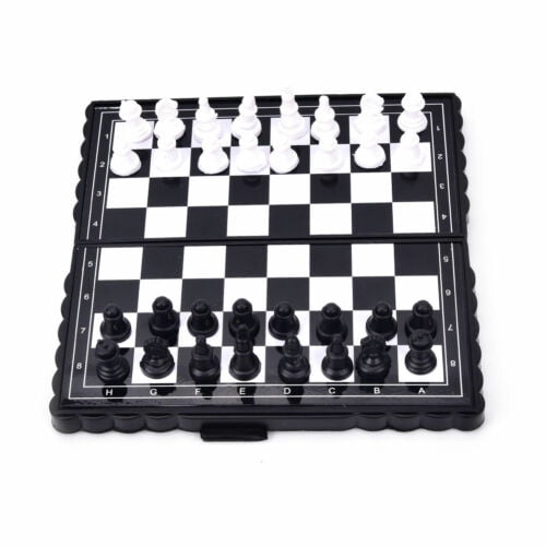 Fortune Mini Échecs Internationaux Pliants Plateau Magnétique Jeu de Plateau Jouet pour Enfant