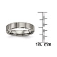 thumbnail image 2 of Titanium Brushed/Polished Grooved Ring, 2 of 7