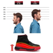 CMR CHAMARIPA Elevator Shoes for Men | Black Mesh Height Increasing Sneakers 8CM / 3.15 Inches